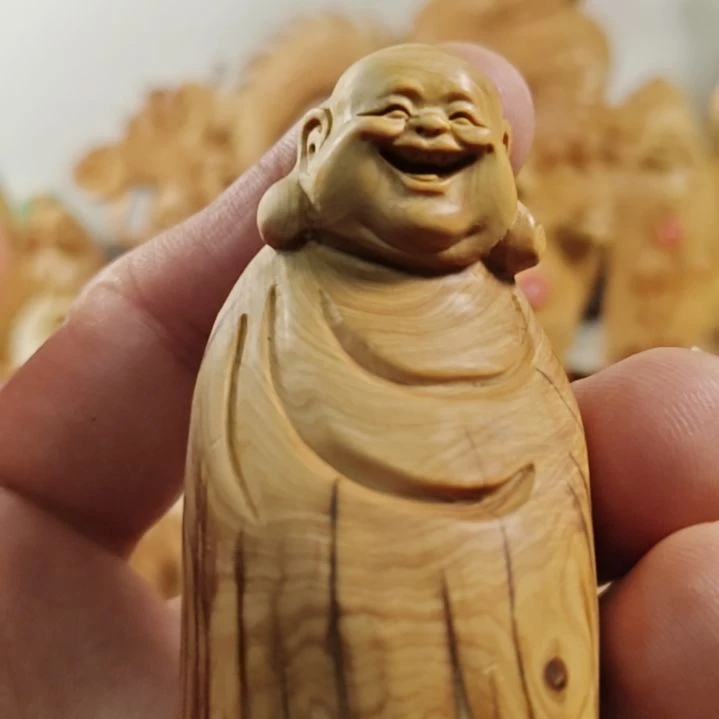 柏木虎皮纹乐乐手把件
