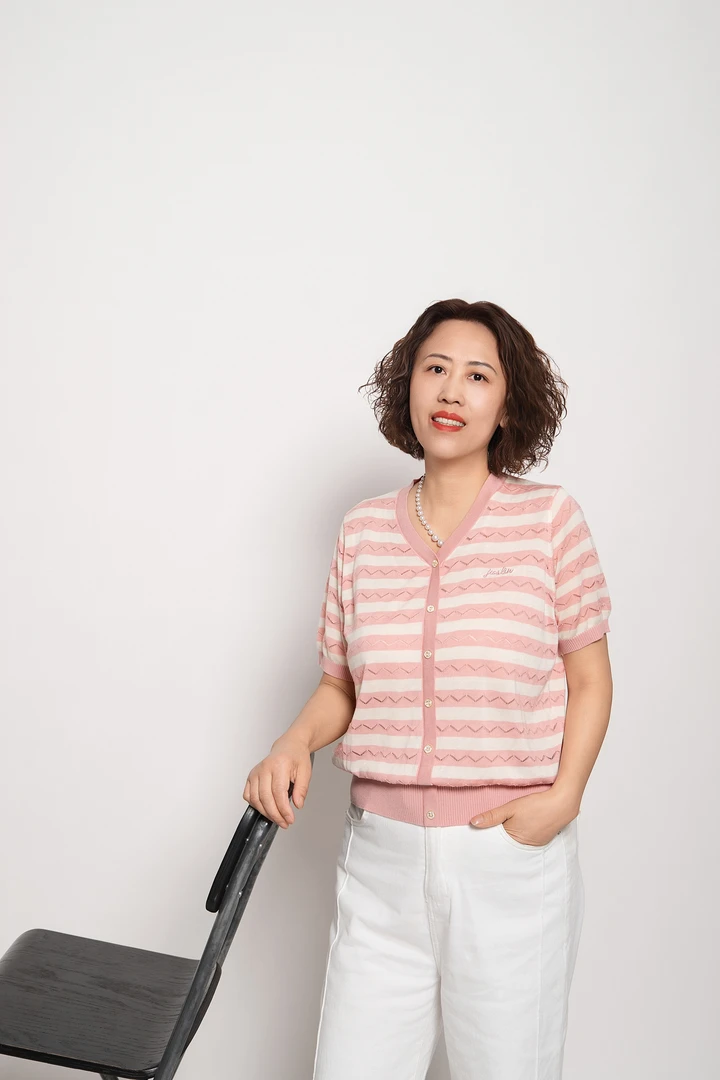 【群意毛衣】中老年妈妈夏季冰爽薄款假开衫