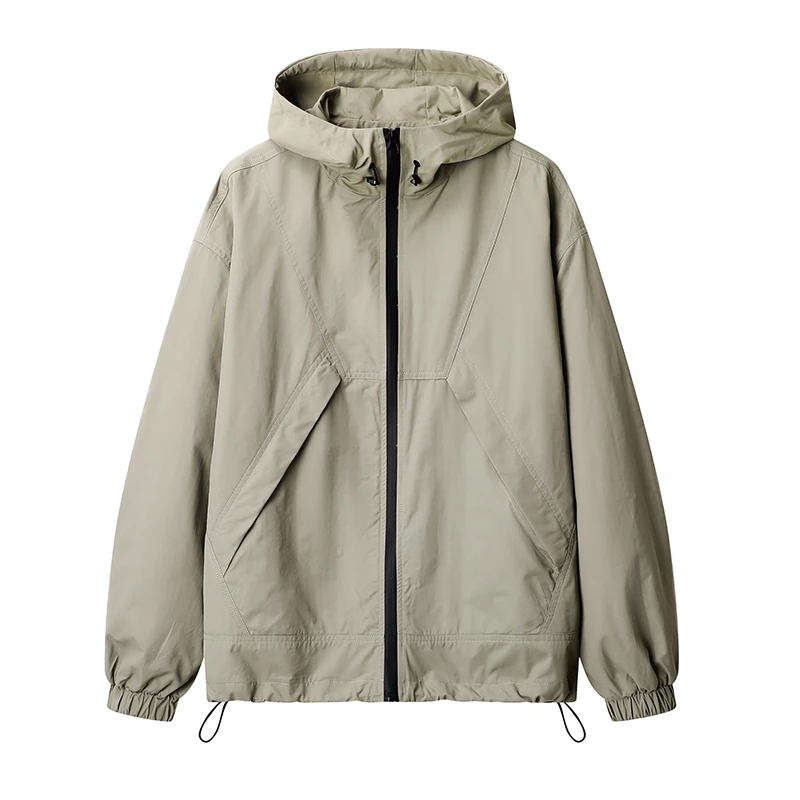 【晓晓严选】设计感纯色连帽外套2025春季新款百搭显瘦外套女