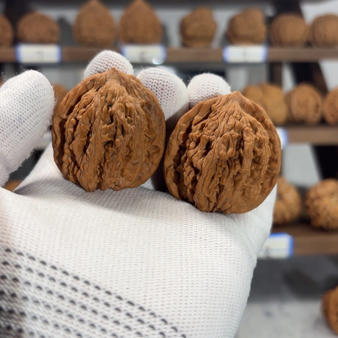 把件文玩核桃40麦穗虎头