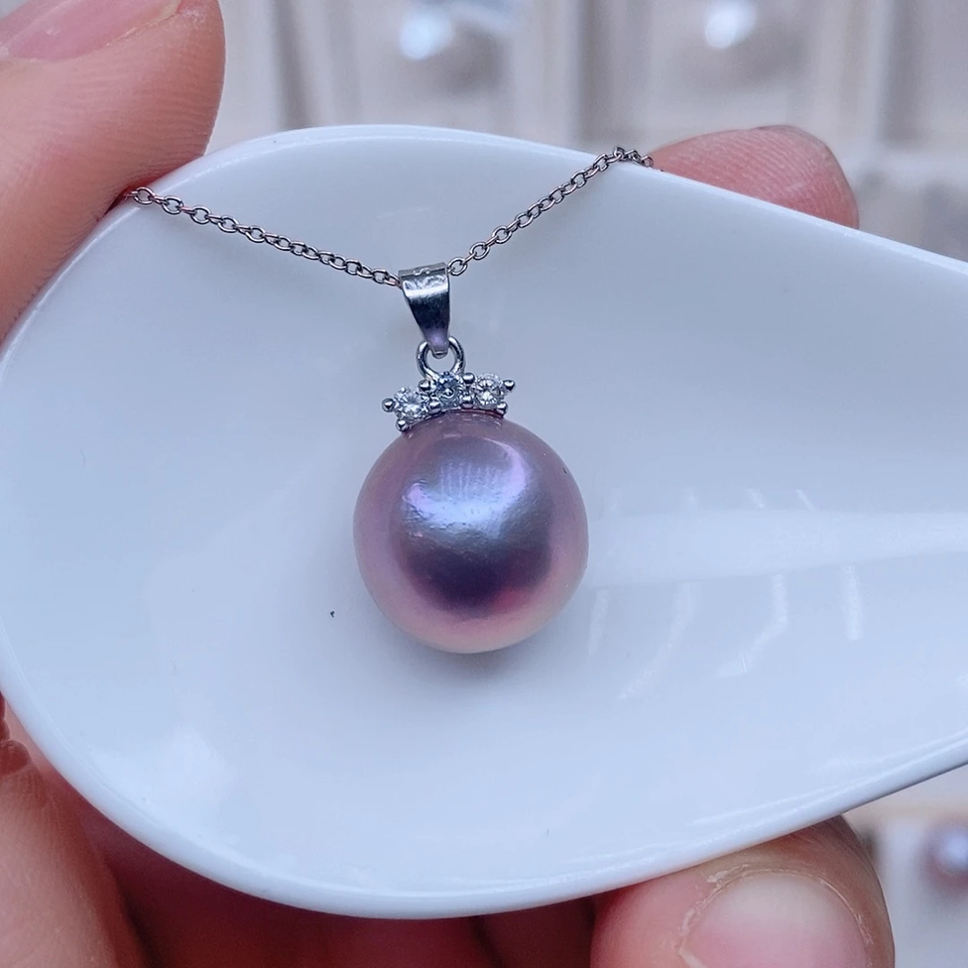 颈饰银S925镶嵌淡水珍珠