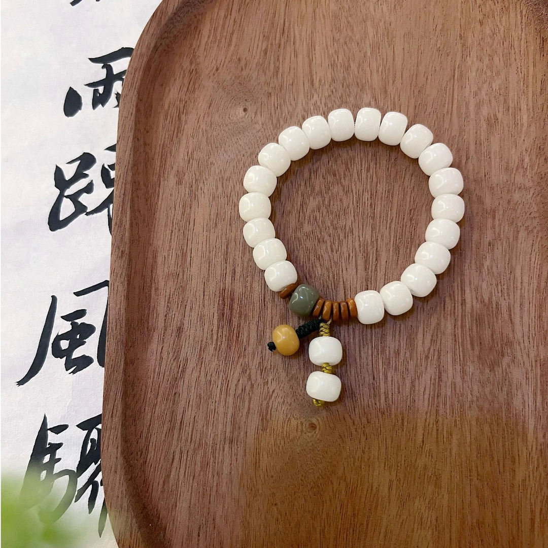 玲珑 白玉菩提单圈手串 2024新人见面礼（男女通用款）文玩好物