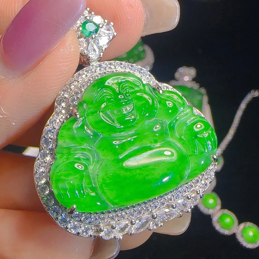 翡翠吊坠(赠链)银S925镶嵌