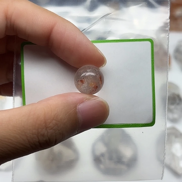 颈饰未镶嵌水晶12mm+胶花闪灵钻圆珠