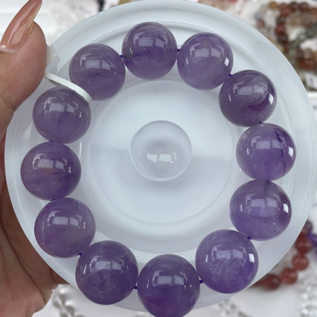 手串水晶未镶嵌017薰衣草紫水晶18m