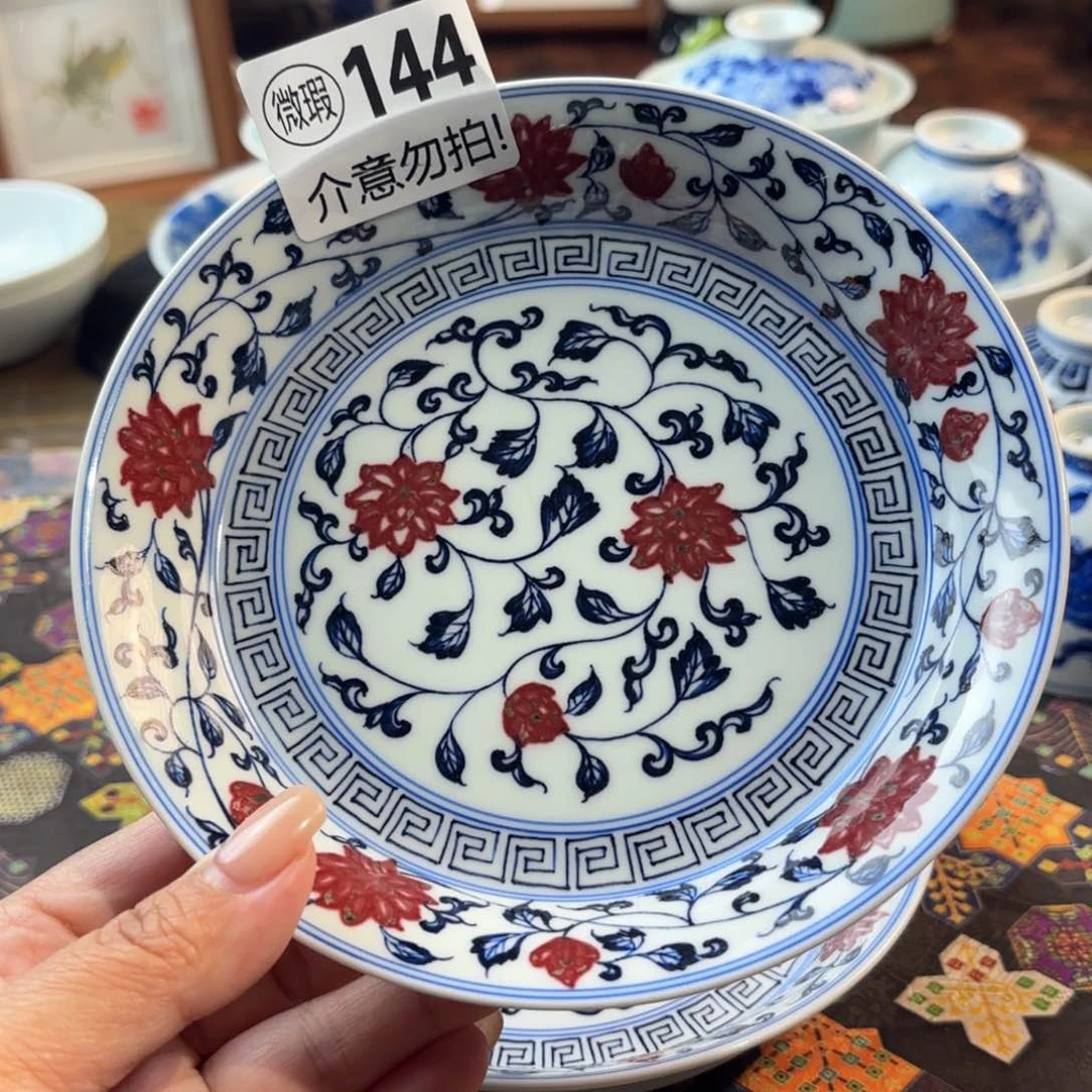 瓷孤品福利青花手绘杯杯壶承