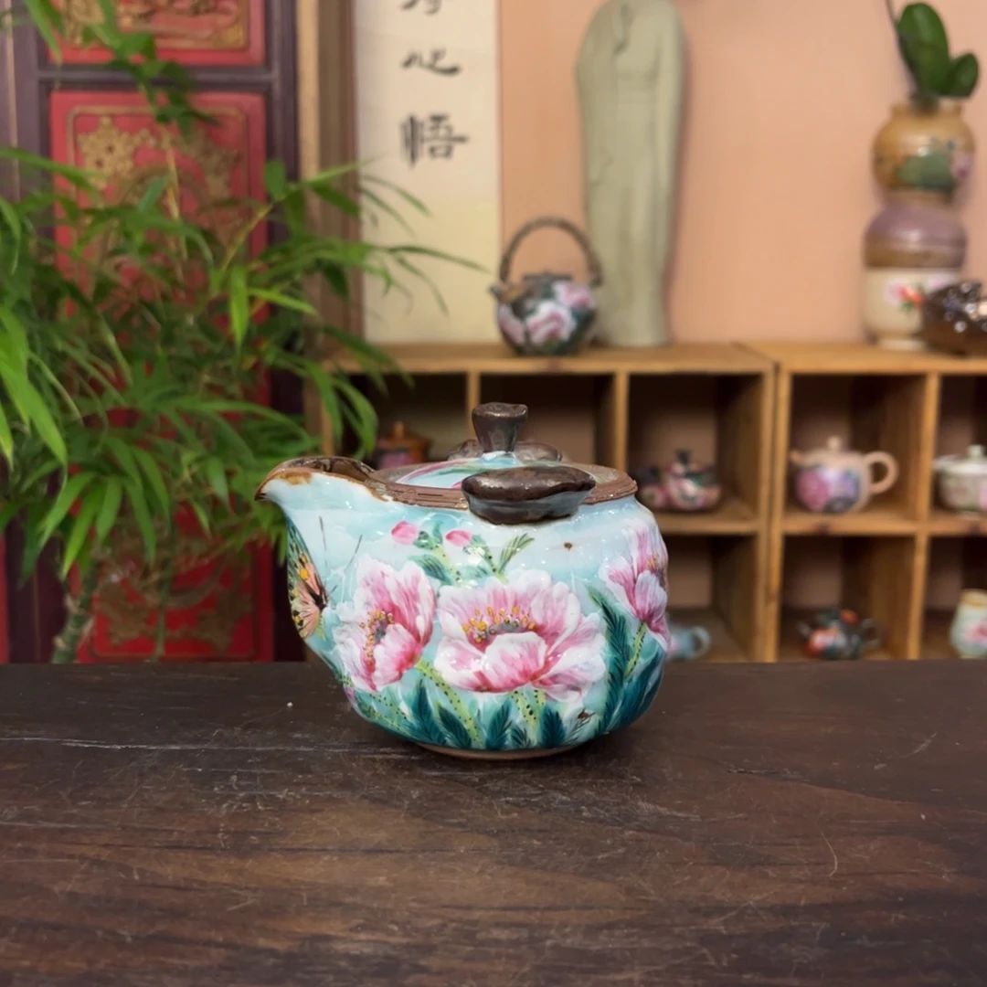霁***风柴烧纯手工手绘陶瓷