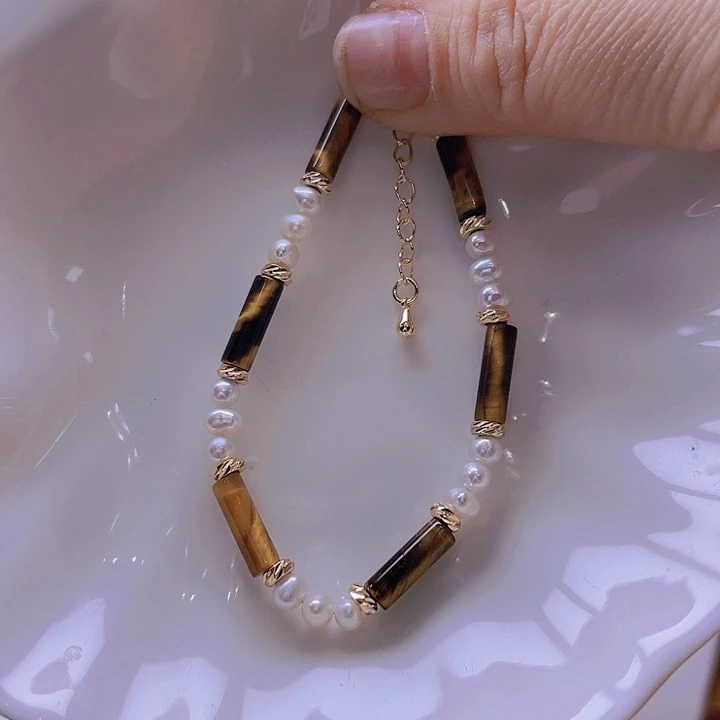 淡水珍珠手绳合金