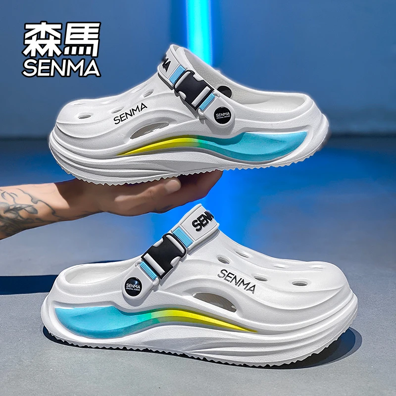 森马凉鞋男款夏季增高防滑沙滩凉拖鞋男士软底防臭情侣包头洞洞鞋