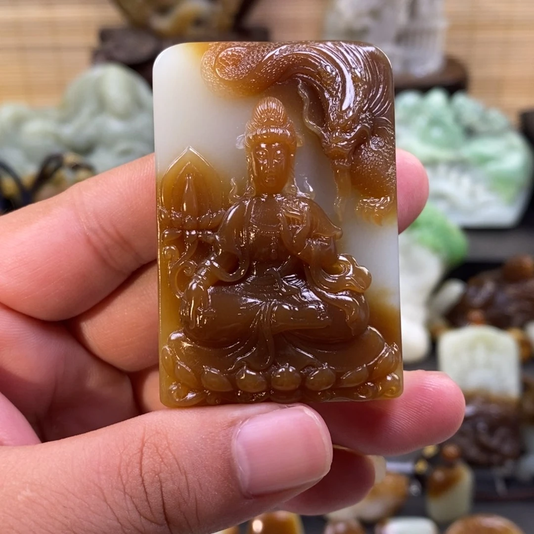 和田玉未镶嵌颈饰东*