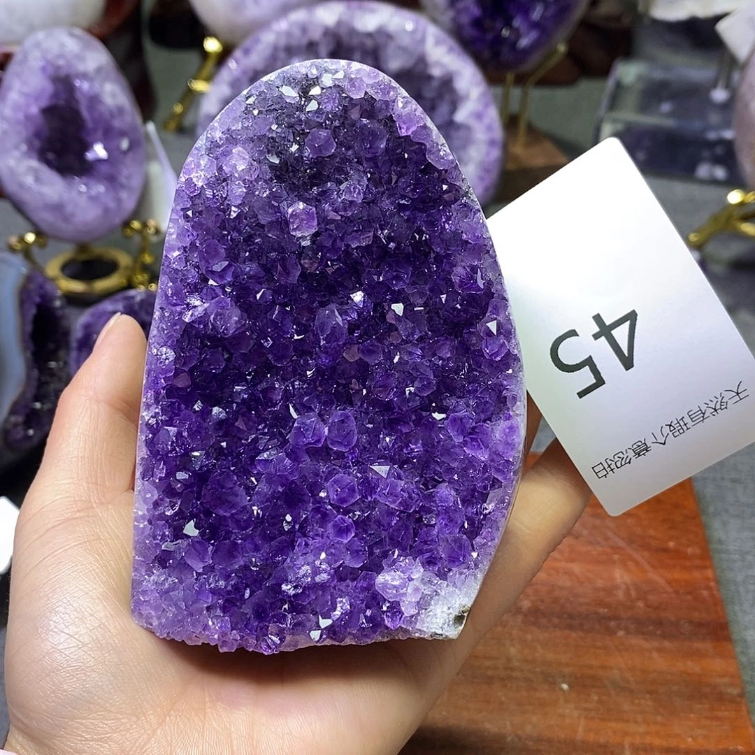 未镶嵌紫晶珠宝半成品