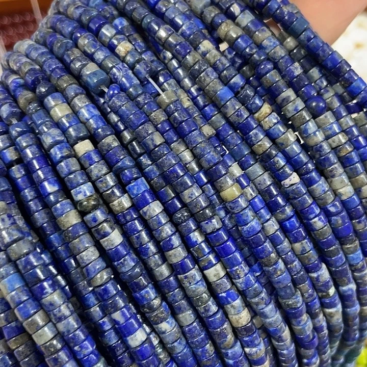 玛瑙/玉髓合金珠宝半成品一条4mm青金石直切