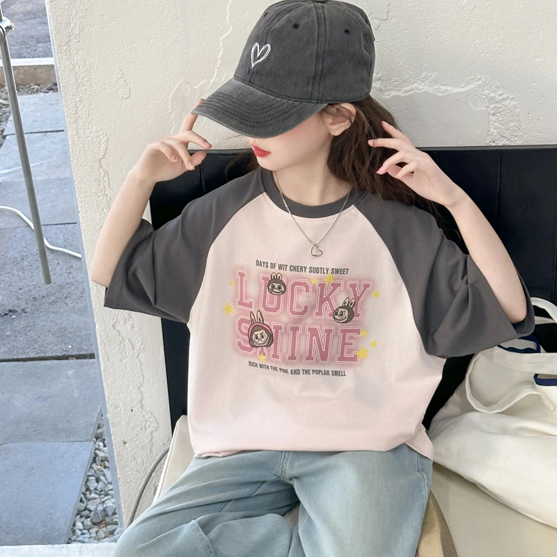 女童T恤夏装6-12岁潮款中大童洋气体恤夏季韩版小女孩短袖上衣潮