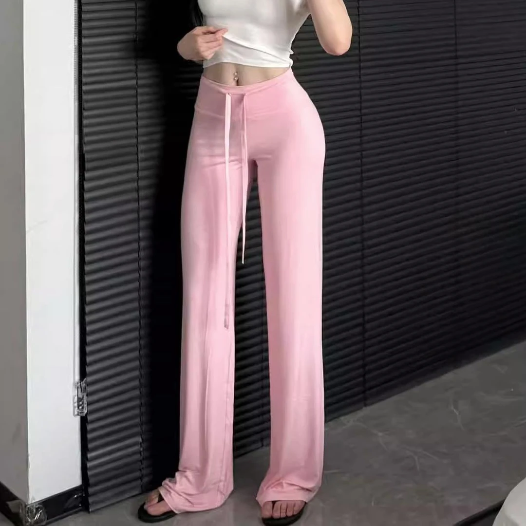 LULUISSUE超柔感健身裤休闲裤高腰阔腿裤显瘦女百搭运动莫代尔瑜