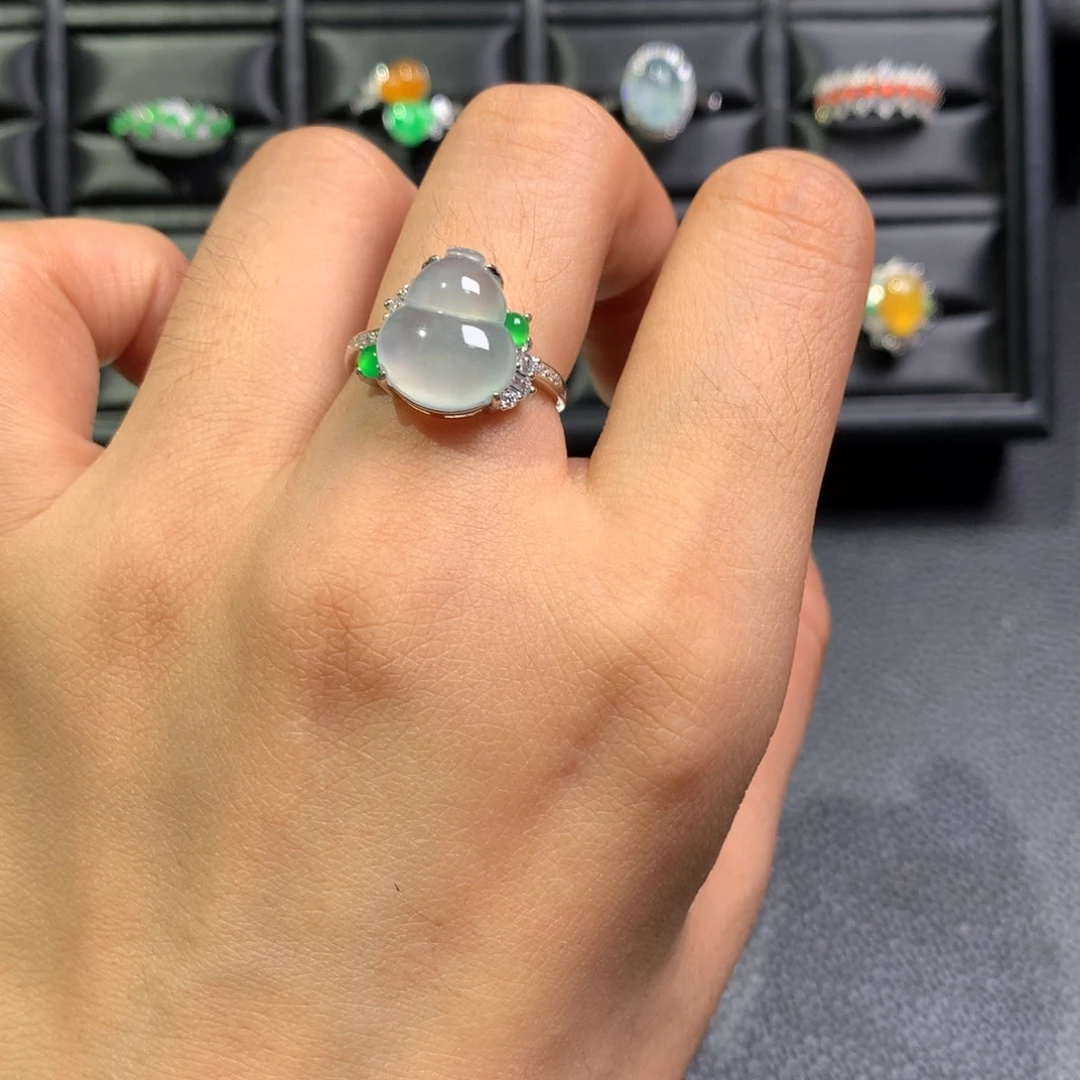 翡翠银S925镶嵌戒指