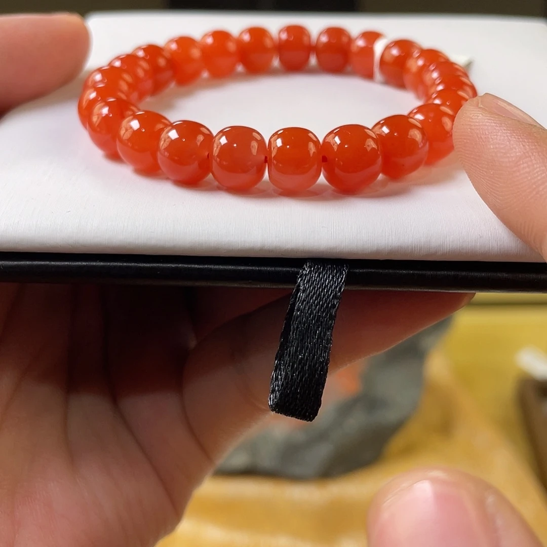 南红玛瑙未镶嵌手链9mm+