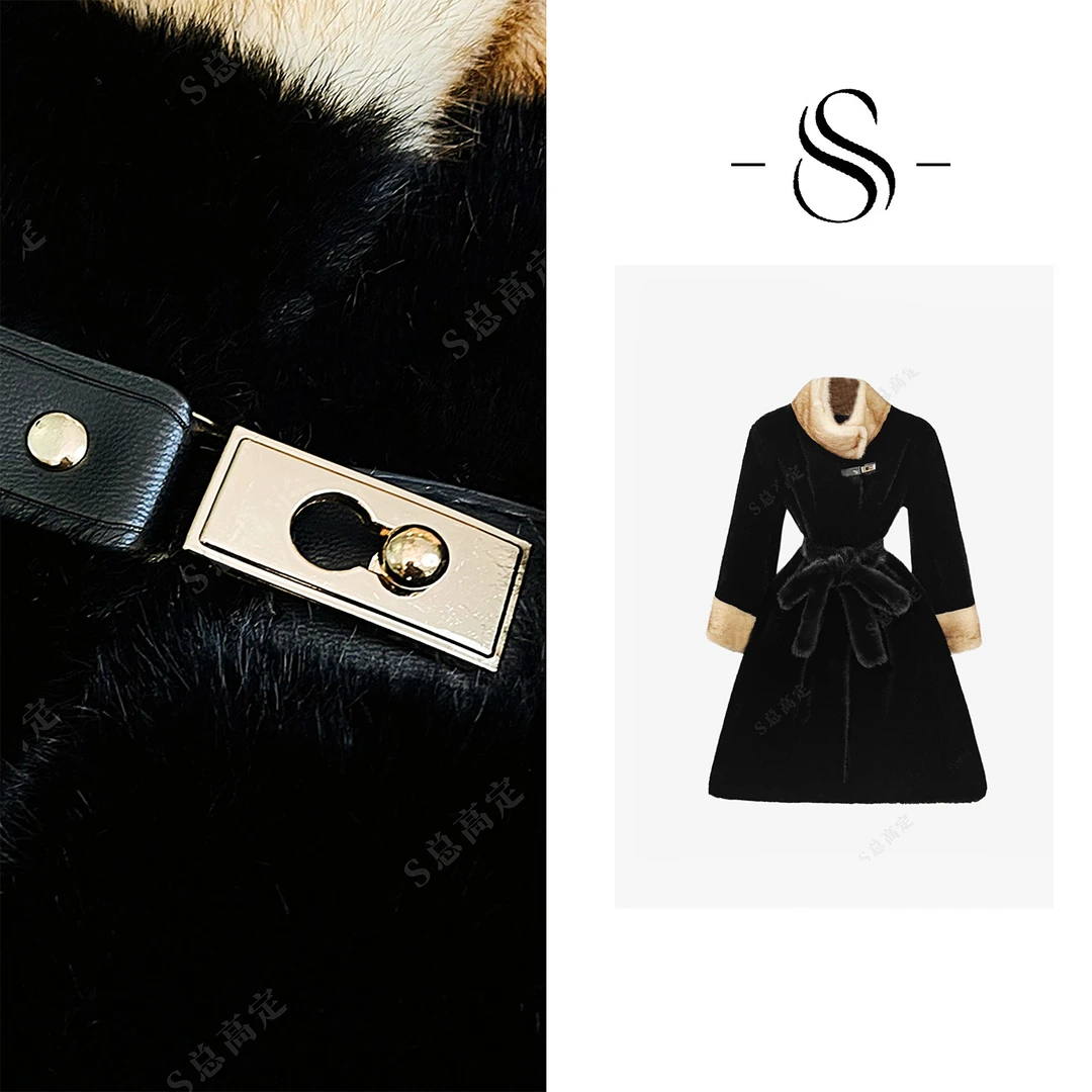 【妮妮】冬季宽松型意式中长款保暖短外套百搭女士翻领外套D0343