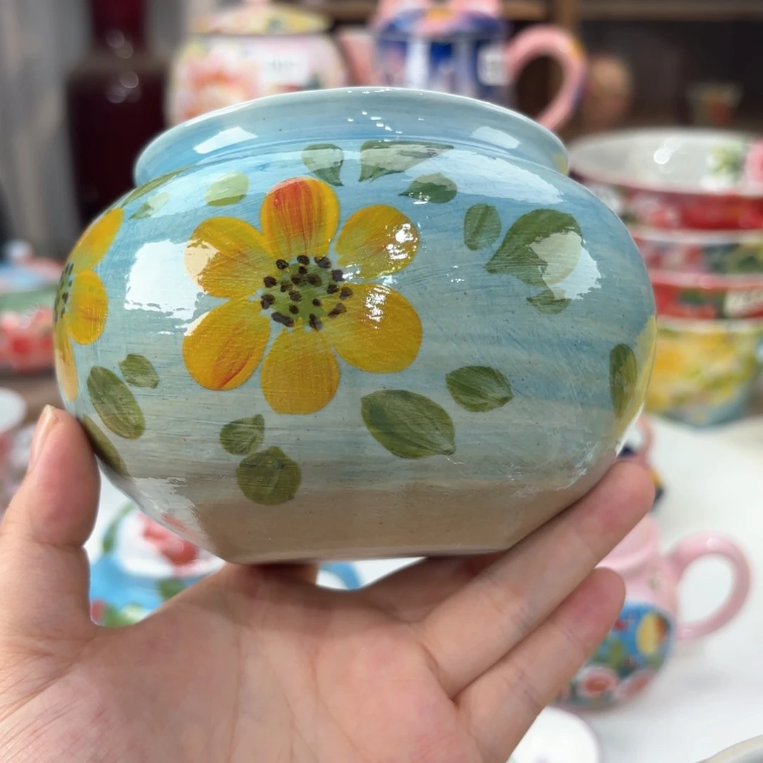 景德镇手绘高温釉下彩陶瓷茶具