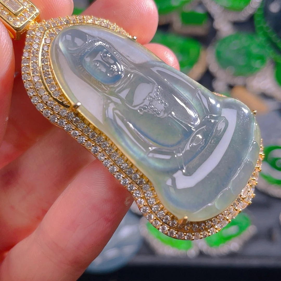 翡翠未镶嵌吊坠(不含链)