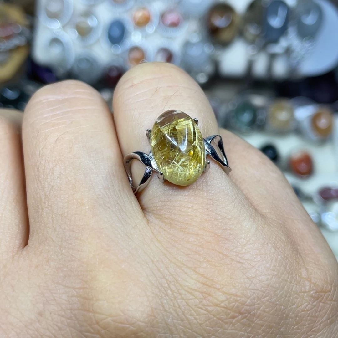 【闪购商品】银S925镶嵌珠宝半成品水晶戒指