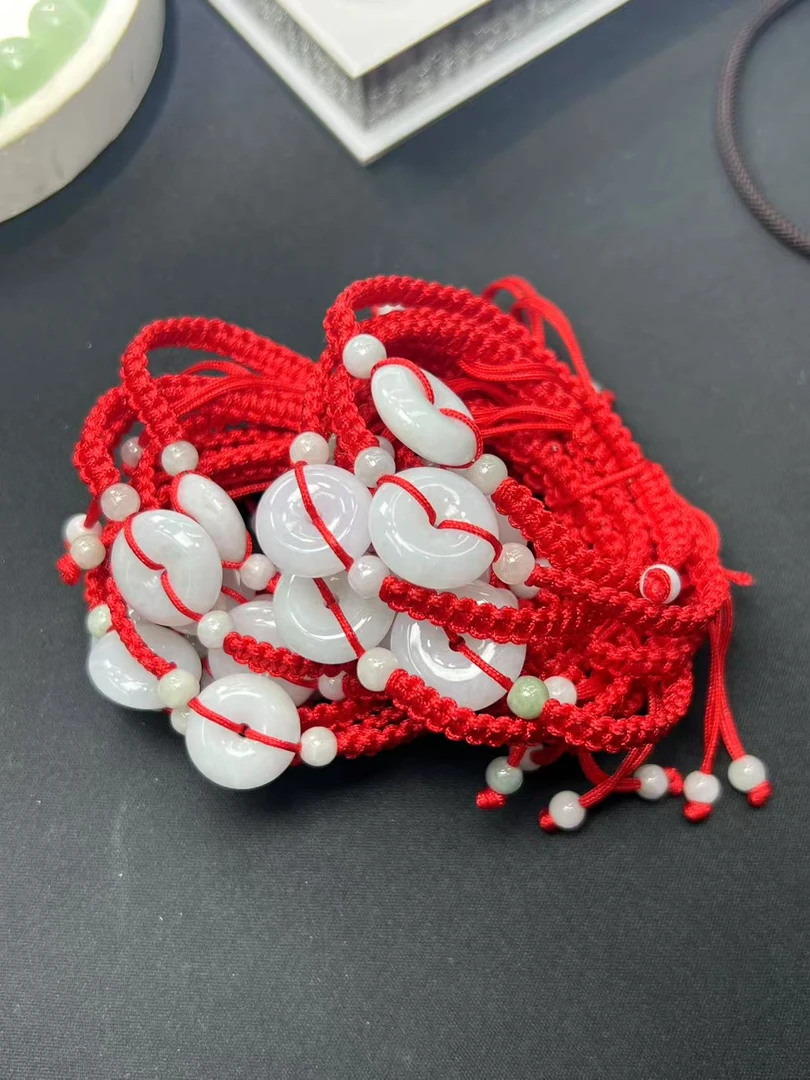 【六六推荐】天然翡翠平安扣手绳@DDH91667/多样性发一件