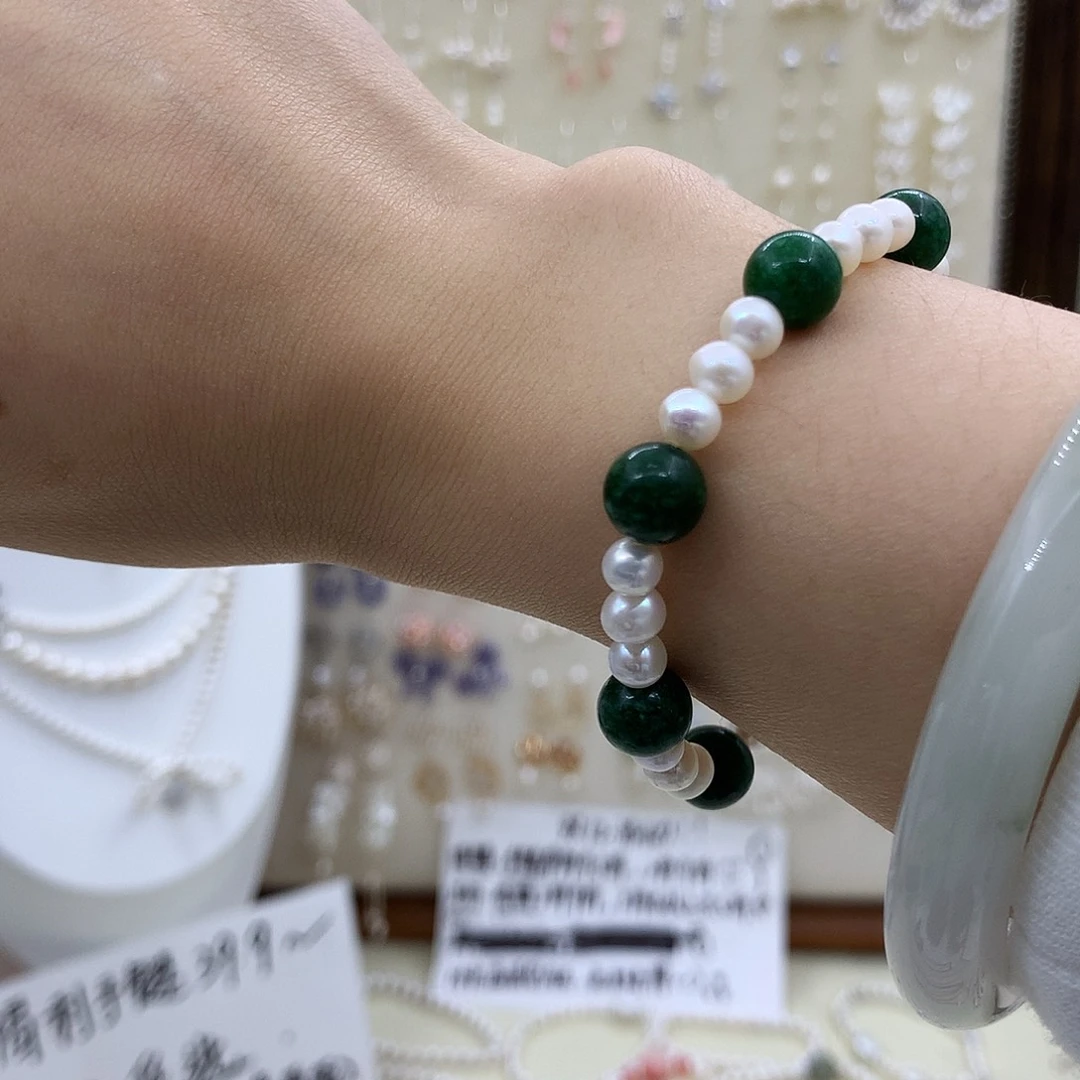 银S925镶嵌淡水珍珠耳饰