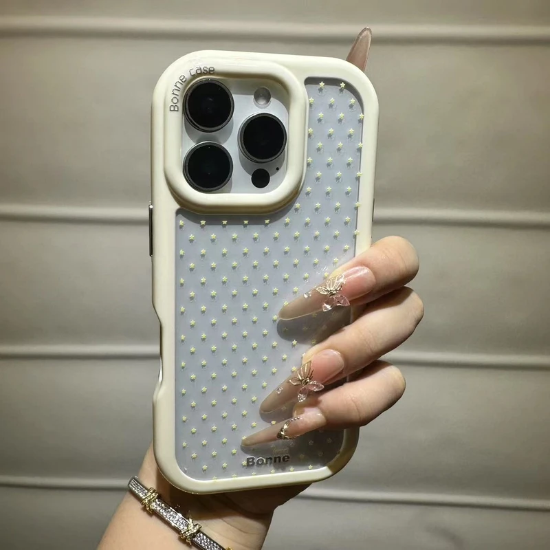 简约小星星适用苹果16/15/14/13/12手机壳亚克力材质防摔