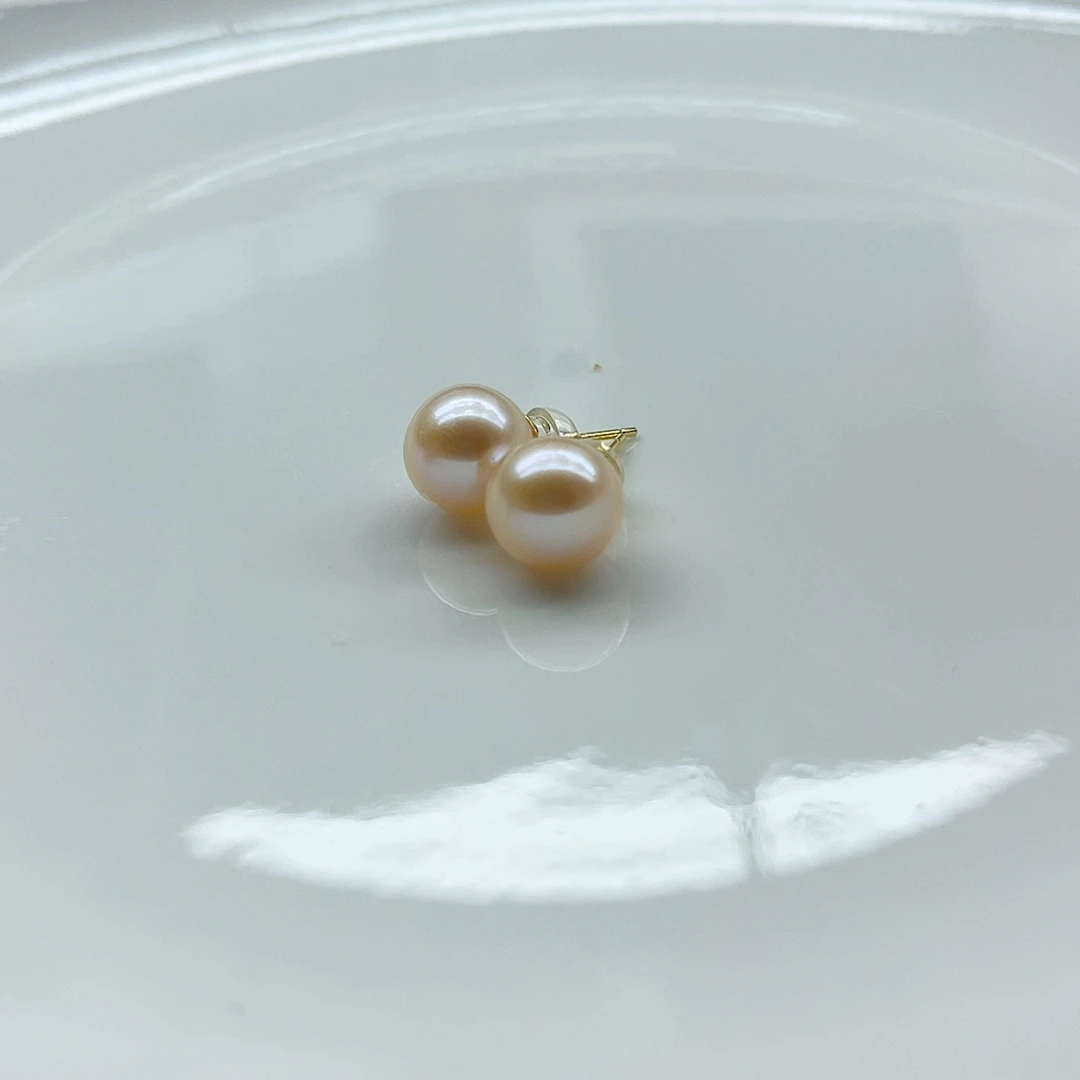 银S925镶嵌耳饰淡水珍珠