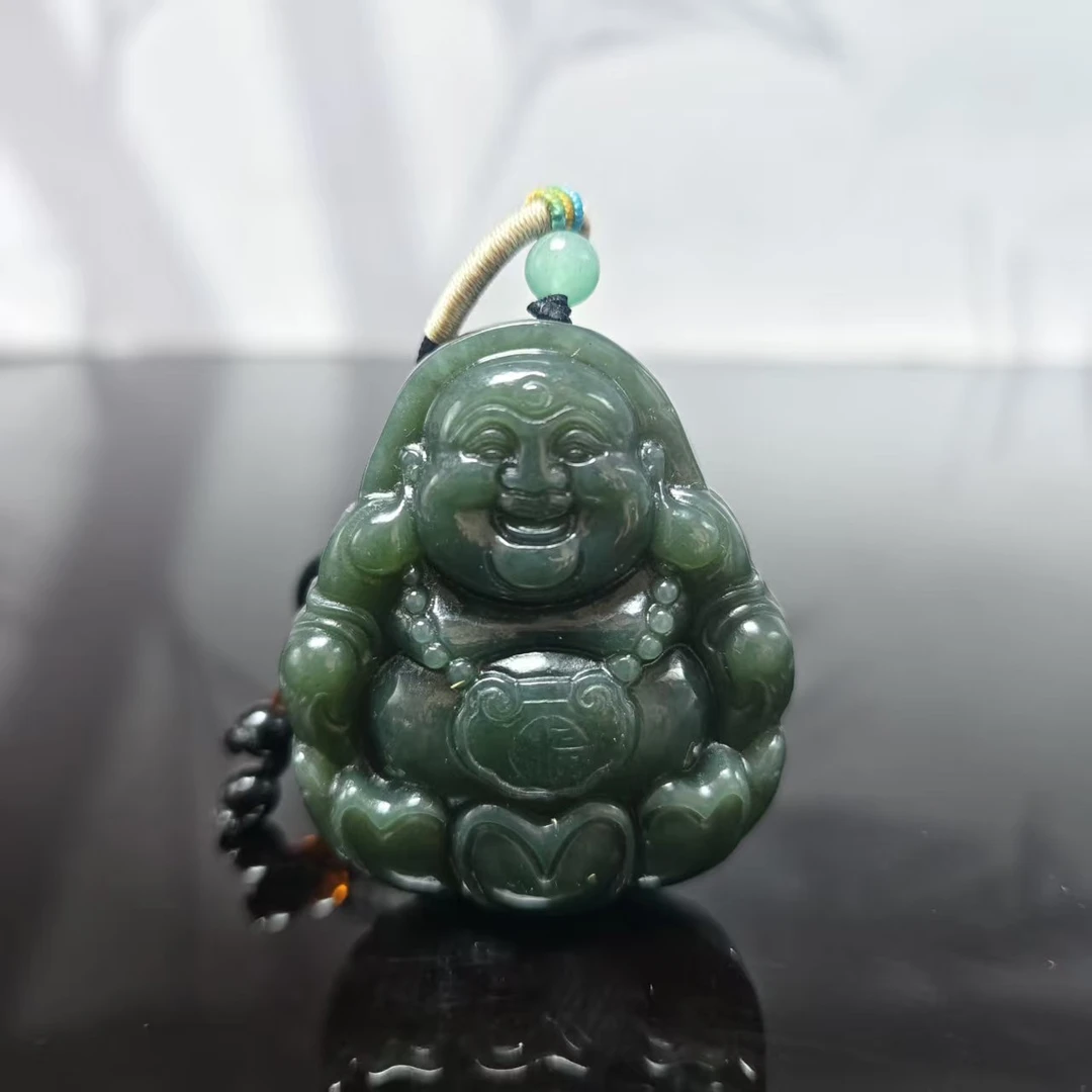 Q和田玉佛公吊坠2467