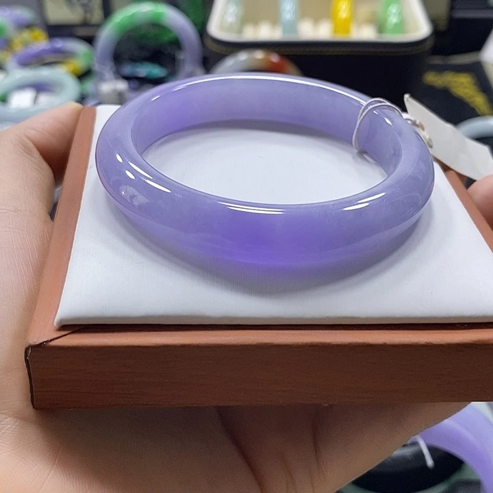 蜡***眼非金属58紫～圈口手镯