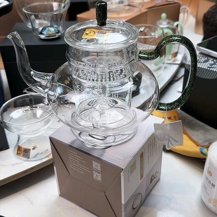 沁*禾器黑金宫灯壶，，，，