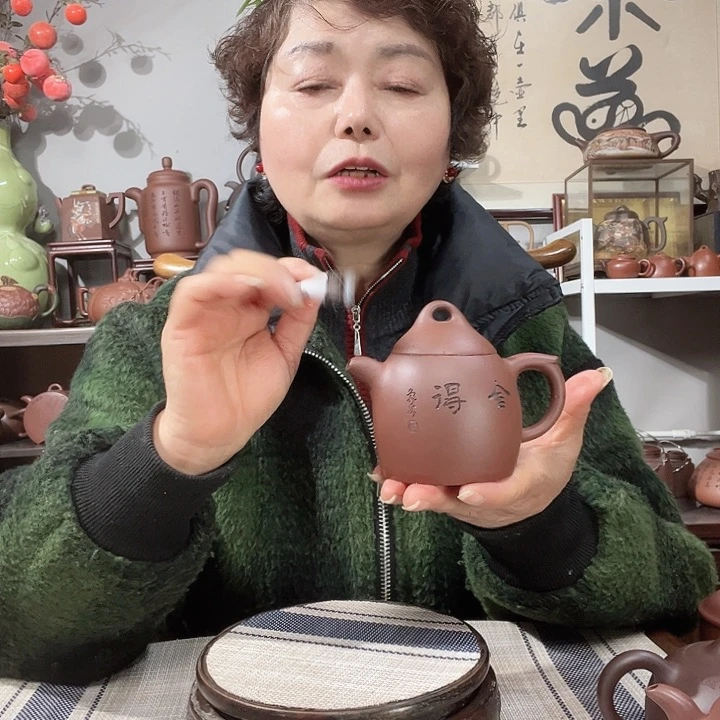 底槽青茶壶没*原矿紫砂壶