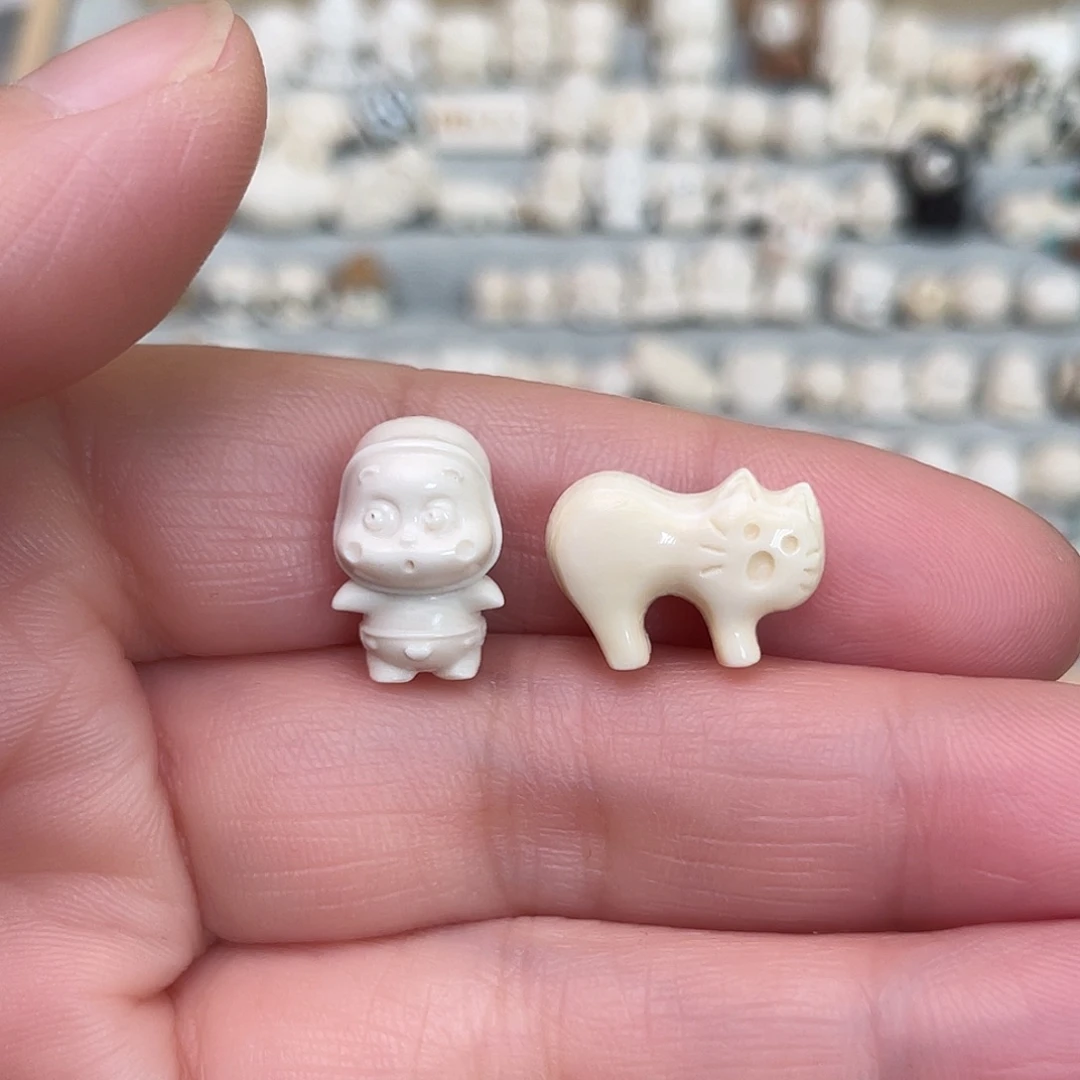 P***G猛犸象牙手串/手链/手镯小星星人。 撅屁股猫
