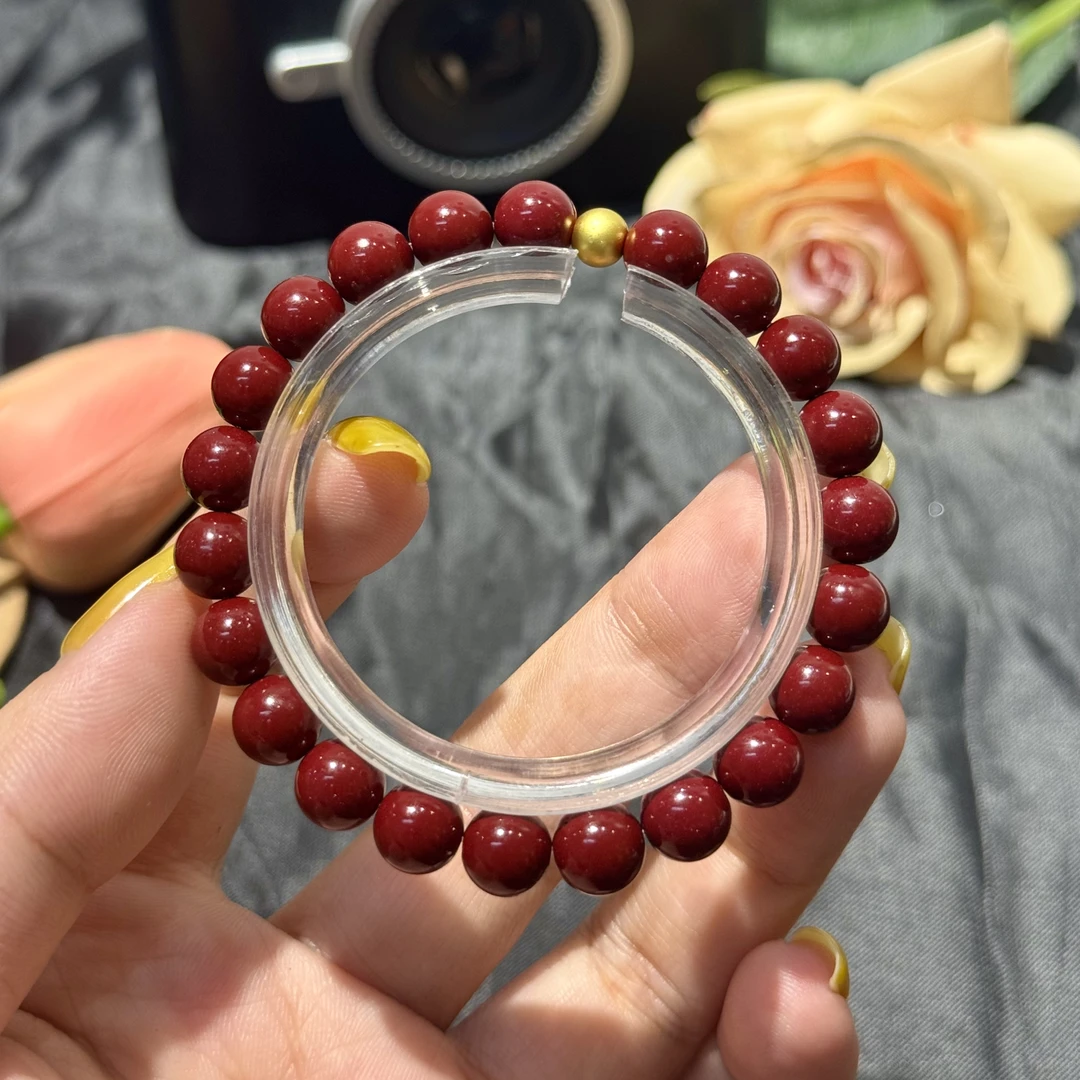 含辰砂工艺品朱砂紫金砂转运手串