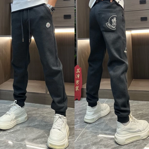 专柜品质加绒新款长裤高级感时尚百搭修身型弹力休闲裤6963