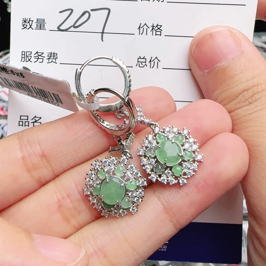 银S925镶嵌戒指翡翠