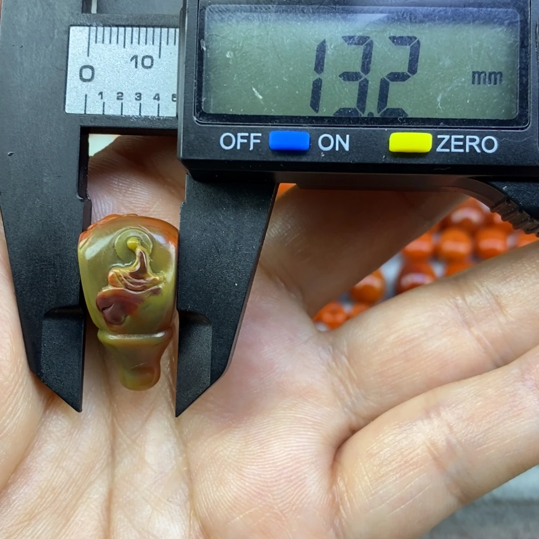 南红玛瑙未镶嵌三通13mm