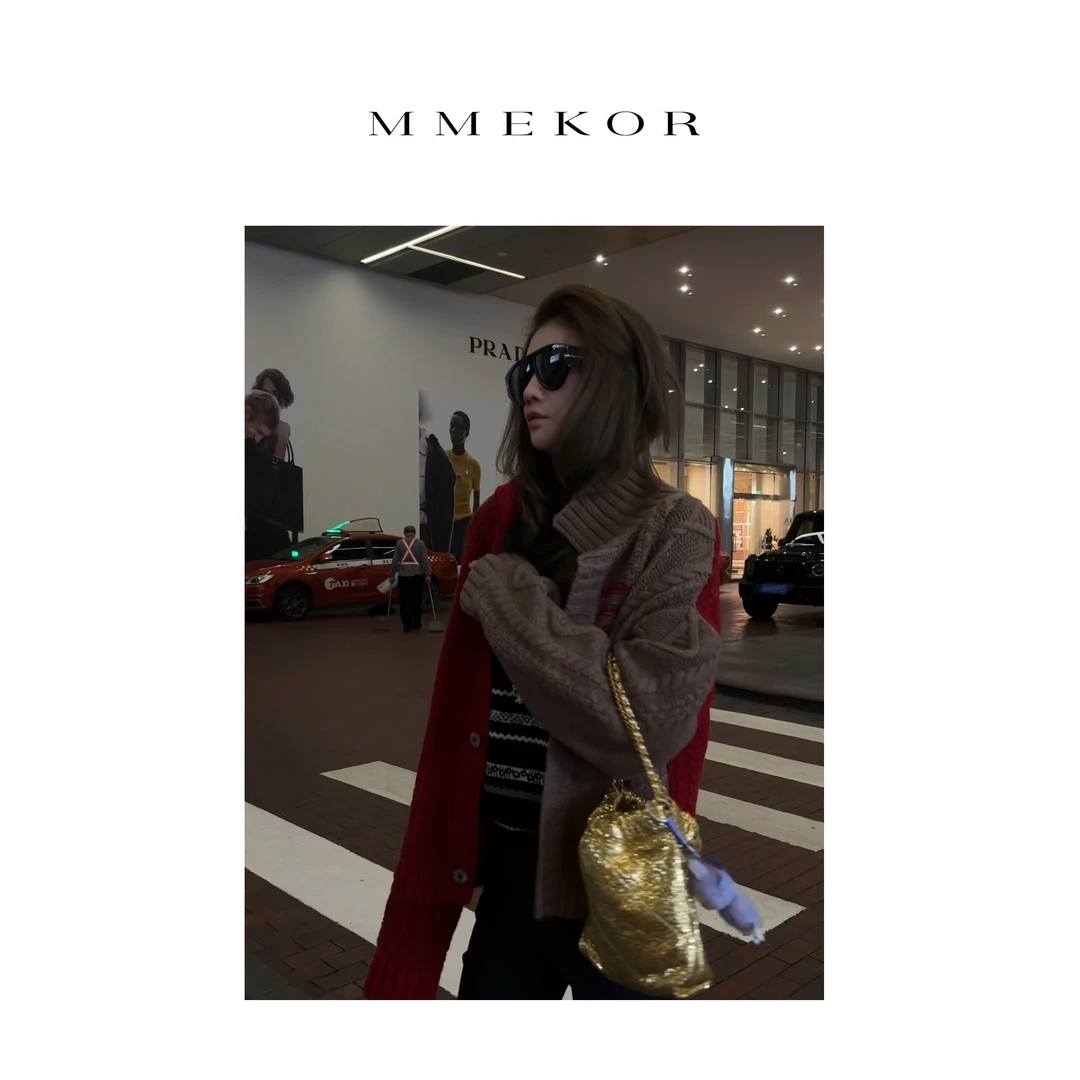 MMEKOR“风起伦敦”毛衣 2025新款秋款失序混搭风上衣 30560