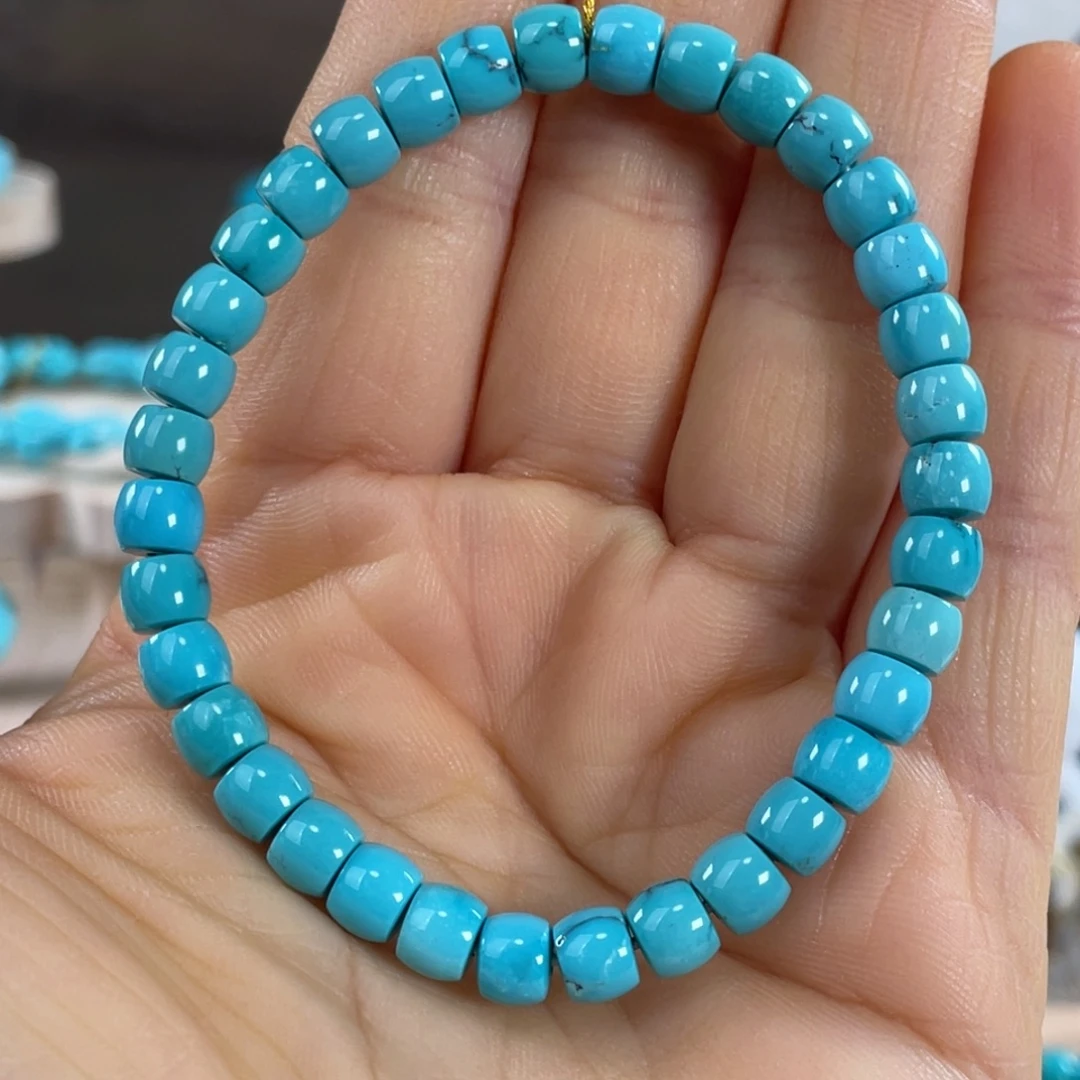 绿松石未镶嵌套链精品直切