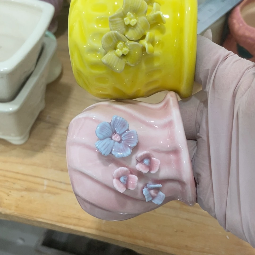 红陶高温陶瓷花盆