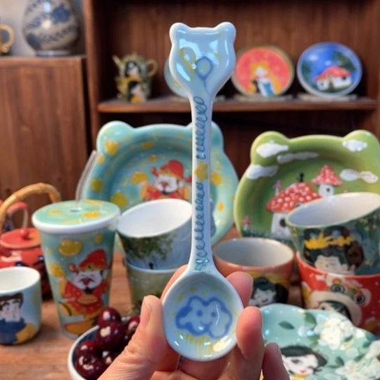 瓦当景德镇釉下手绘陶瓷