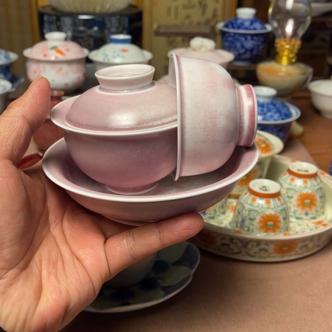 大*倩素铭品瓷釉下彩茶具