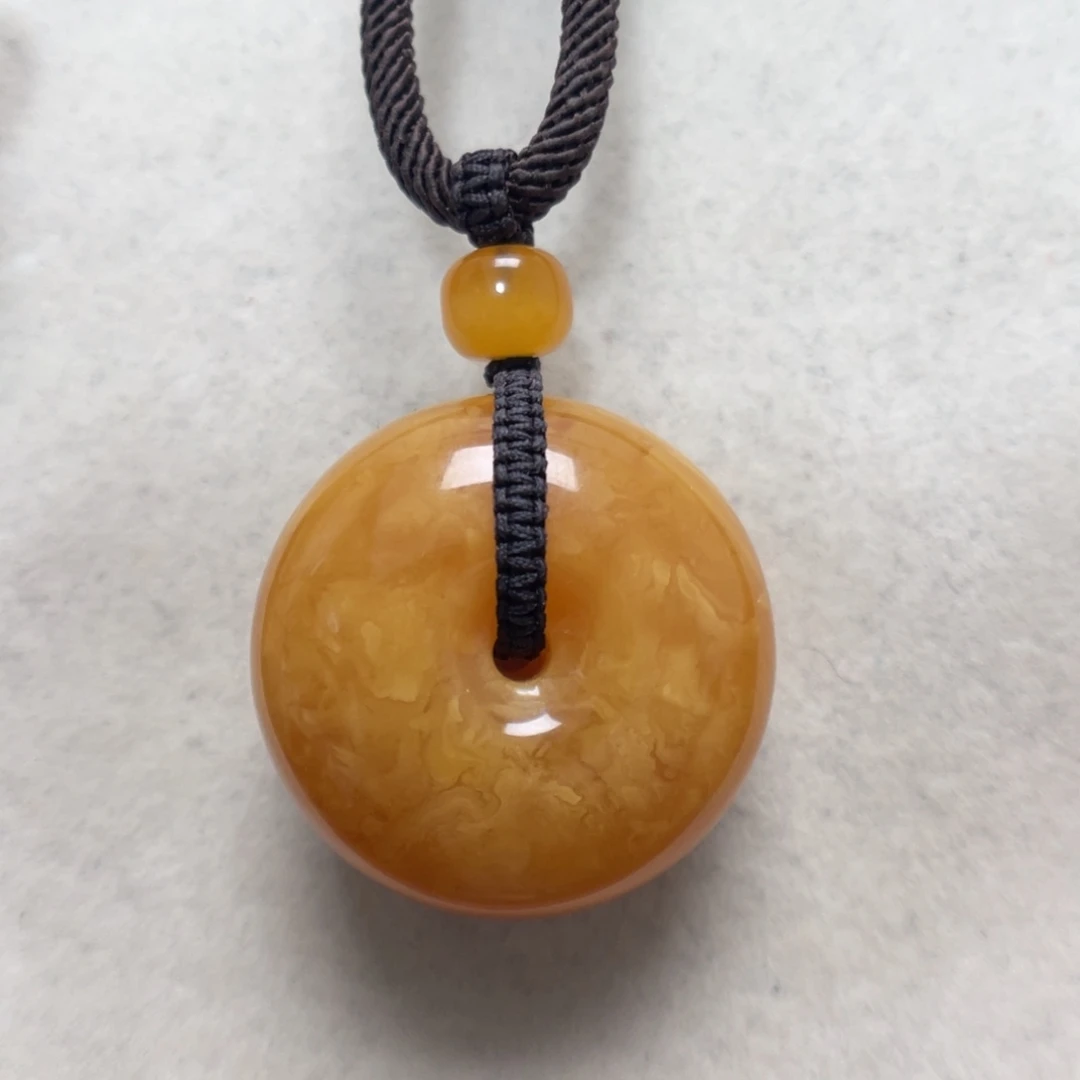 蜜蜡未镶嵌项链吊坠