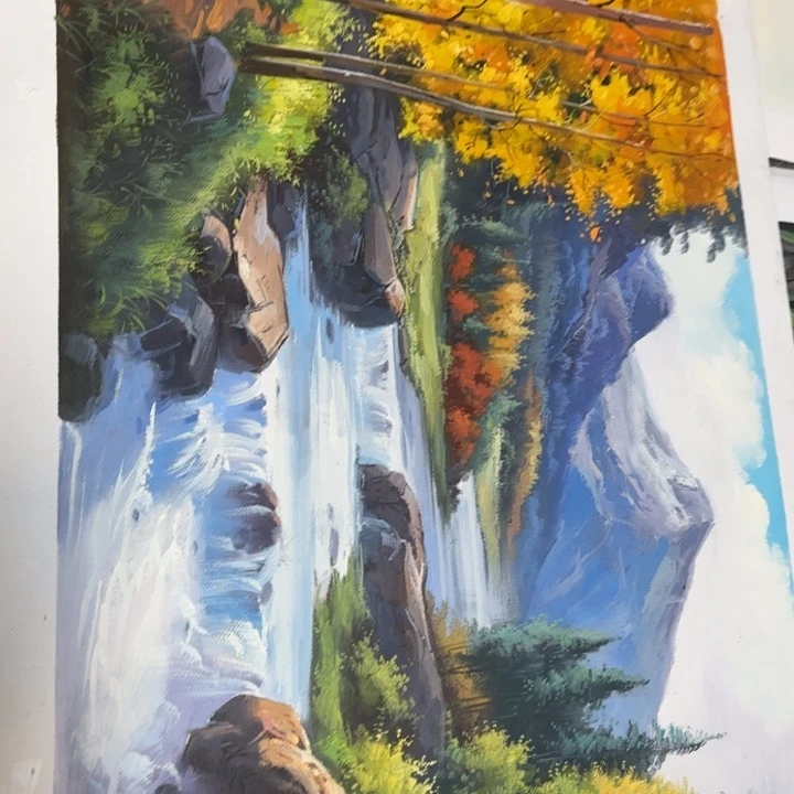 油画天都。我也不知道为什么
