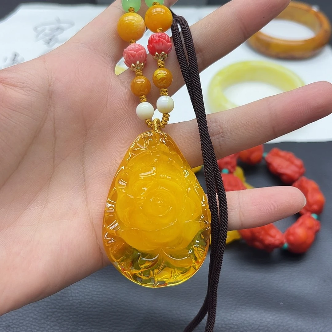 花开富贵牡丹花吊坠