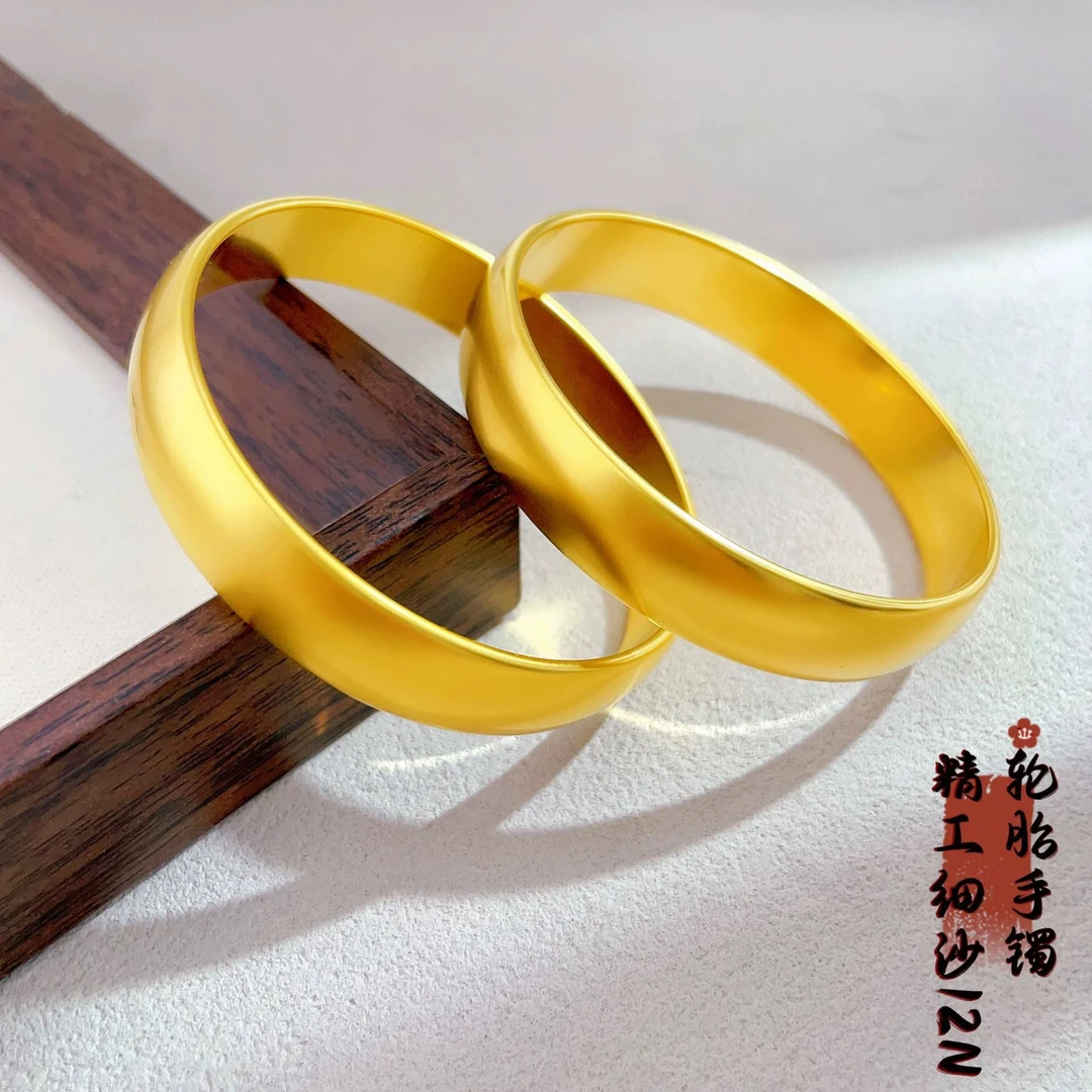 铜合金手镯 铜合金【今喜专属】古法传承轮胎宽版手镯女小众