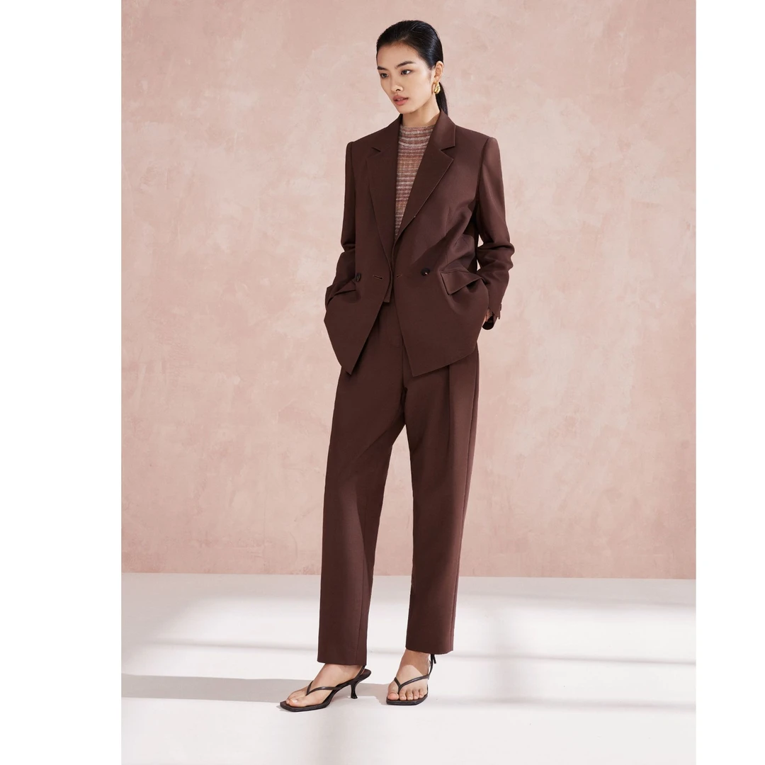 AM WEEKEND气质时尚休闲复古修身商务春季新款西服裤子6E1511070