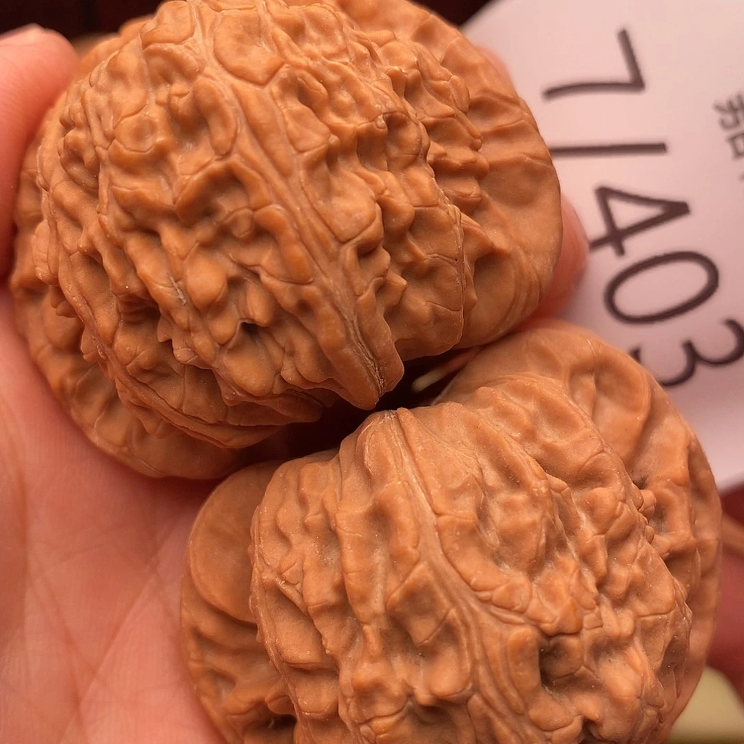 文玩核桃把件46.5白狮子