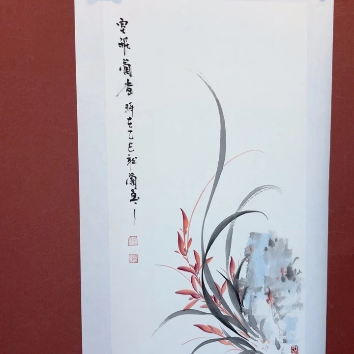 国画听兰老师花鸟