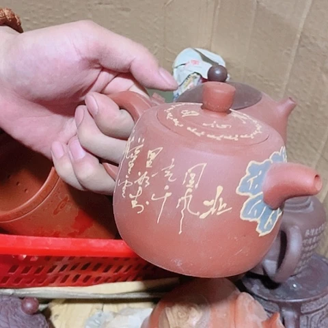 茶壶绿泥宜兴紫砂全手工制作